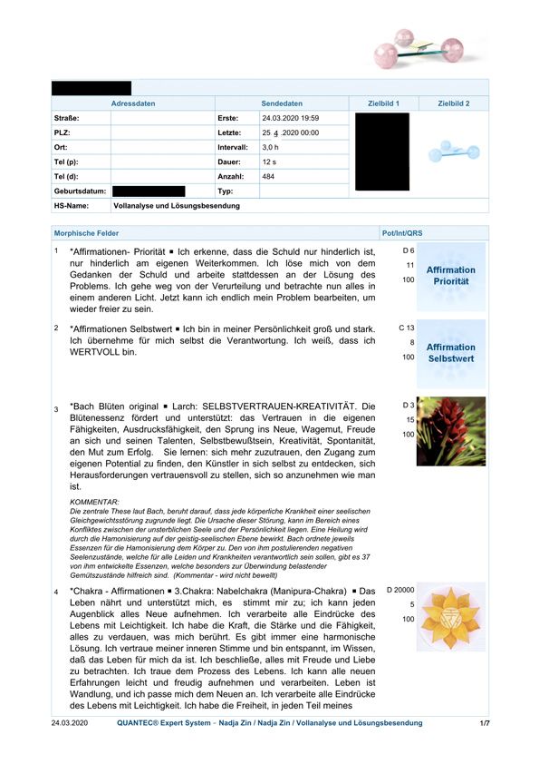 Analyse Radionik - Affirmation